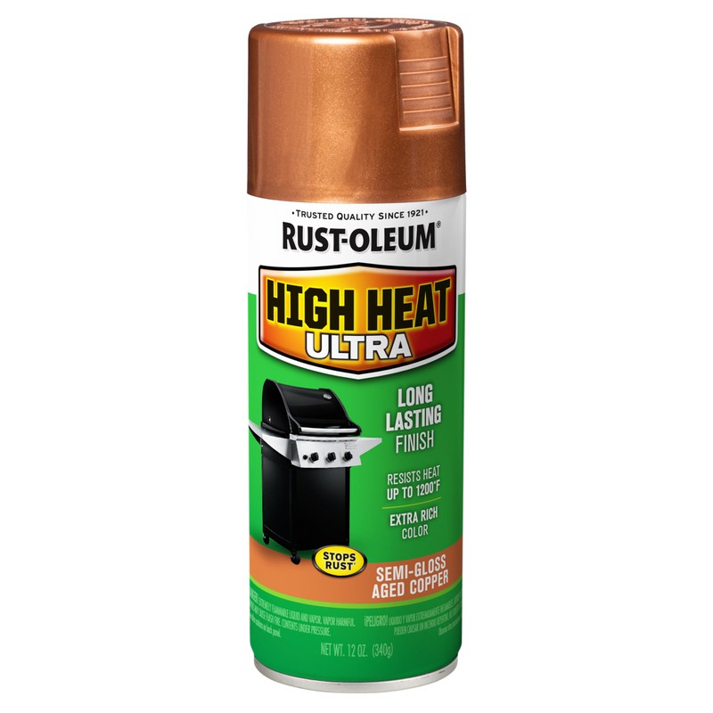 Rust-Oleum 241232-6PK High Heat Ultra Spray Paint, 12 oz, Aged