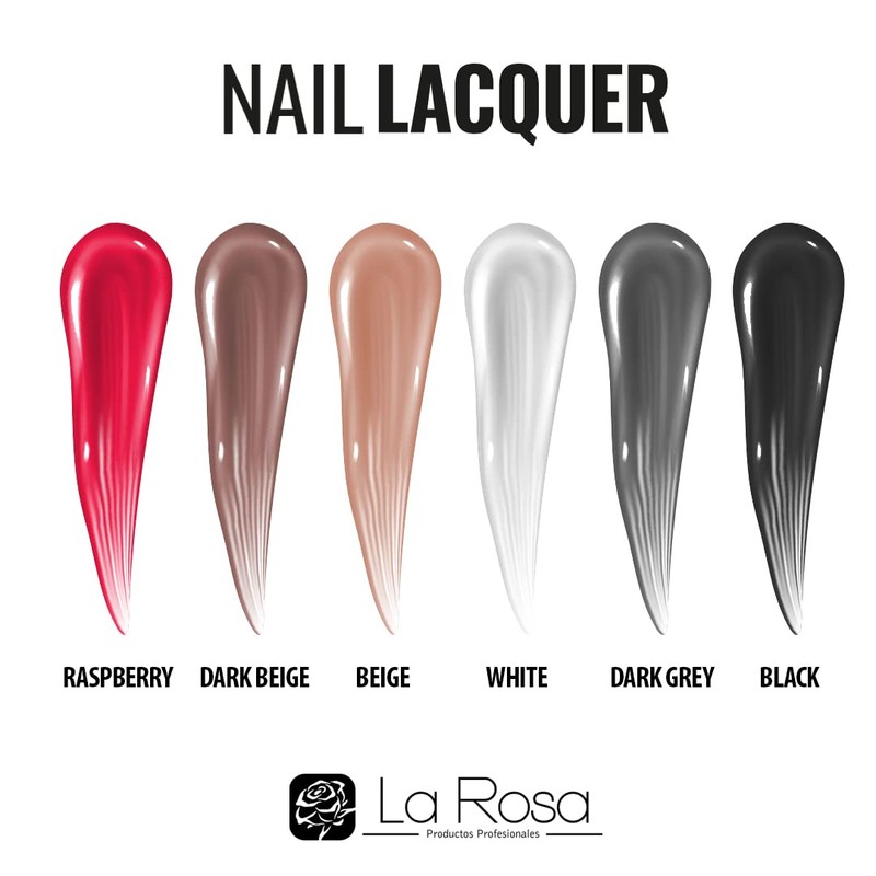 La Rosa Productos Profesionales Nagellack Energetische Farbe mit richtiger Deckkraft