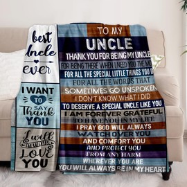 Ekpvgit Uncle Fathers Day Blanket Gifts, Uncle Gifts for Men, Uncle Gifts from Niece Nephew, Great Gifts for Uncle, Best Uncle Ever Gifts for New Uncle, Uncle Birthday Blanket 50"x60"