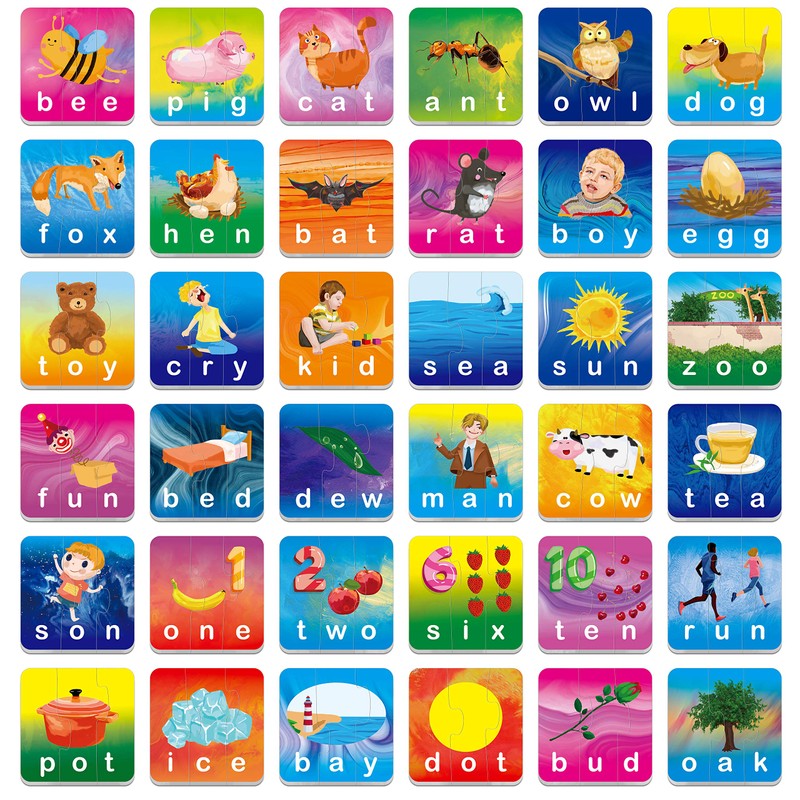 72 Word Spelling Puzzles with Error-Correction Mechanism in 3 Pieces,