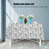 Alvinlite Geometric Cotton Linen Fabric Tablecloth Dining Table Cover for