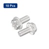 sourcing map Pack of 10 Phillips Hex Flange Bolts M8