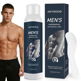 Men's Hair Removal Spray Plant Extract Soothing Depilation Spray Gentle Depilatory Cream with Plant Extracts, Soothing Formula for Armpits, Chest, Back, Legs & Body