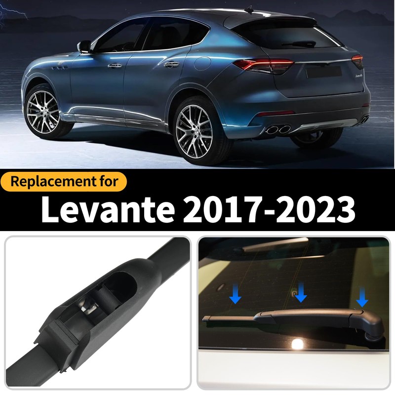 Replacement for Maserati Levante Rear Windshield Wiper Blade and Arm