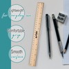 Rulers 4 Pack - Rulers 12 Inch, Wood Ruler with