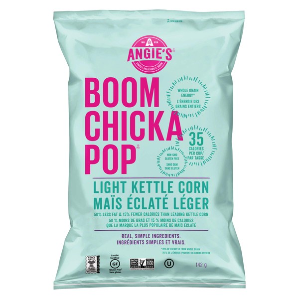 Angie’s BOOMCHICKAPOP® Ready-to-Eat Popcorn - Light Kettle Corn (142g, 1 Count)