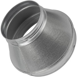 Vent Systems 12" Inch to 8" Inch Duct Reducer Adapter Connector Fitting Pipe Increaser Reducer Cone for HVAC Ventilation Systems, Exhausts and Grow Tents. (Galvanized Steel, 315 to 200 mm)
