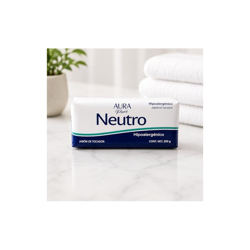 Jabón Neutro de Tocador Pack de 4 Piezas 200g c/u,