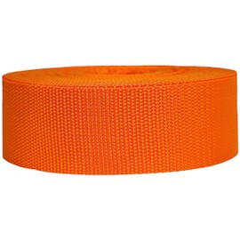 Strapworks Heavyweight Polypropylene Webbing - Heavy Duty Poly Strapping for Outdoor DIY Gear Repair, 2 Inch x 10 Yards, Orange