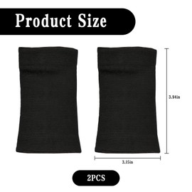 Sweatband Wrist for Men Women, Pack of 4 Elastic Black Sweatbands, Sports Sweatbands, Sweatband Children, Fitness Sweatband for Football, Basketball and Tennis Sports