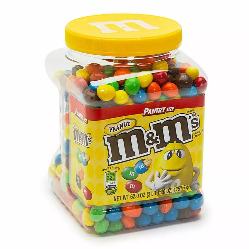M&M's Milk Chocolate Pearnut Candies Jar (62.0 OZ)