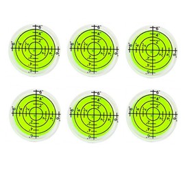 WOYISEPG 6Pcs Circular Bubble Spirit Levels RV Levelers 32mm RV Standard Levels Leveling Tools for Travel Trailer, Turntable, Phonograph, Camera, Tripod (32x7mm)