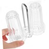 MAGICLULU 2 Sets Dispenser Holder Acrylic Spice Bottle Condiment Jar