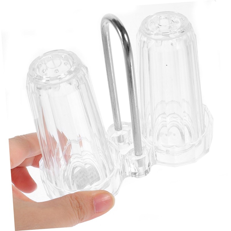 MAGICLULU 2 Sets Dispenser Holder Acrylic Spice Bottle Condiment Jar