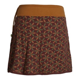 Vishes alternative clothing, women's cotton skirt, 70s retro facets, floral print, pockets. - A-Line 42