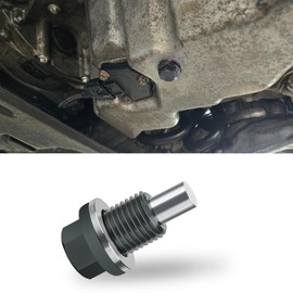 M14 x 1.5 Magnetic Oil Drain Plug, Aluminum Oil Drain Plug Sump Drain Nut Bolt with Gaskets, Car Accessories Universal Leak-Proof Replacement for Honda Ford GM Mazda Audi (Grey)