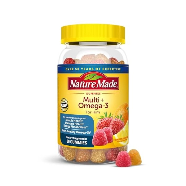 Nature Made Multivitamin for Him with Omega-3, Mens Multivitamins for