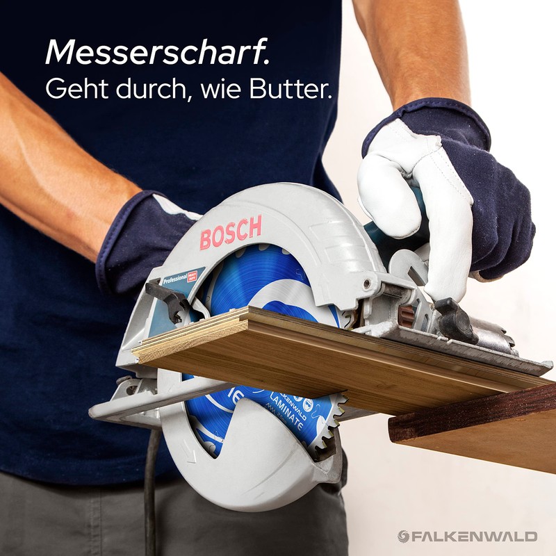 FALKENWALD Circular Saw Blade, 165 x 20 mm, Ideal for
