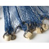 Fischernetze Decorative Cotton Blue 250 x 250 cm with Wooden