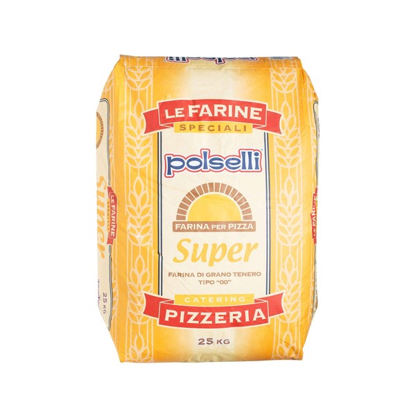 SUPER Tipo 00 | Roman Pizza Flour | All Natural - UnBleached - UnBromated - No Additives | Pizza, Pasta, and Baking | Formulated for 48-144 hr+ hour rise (25 kg) 55 lbs by Polselli