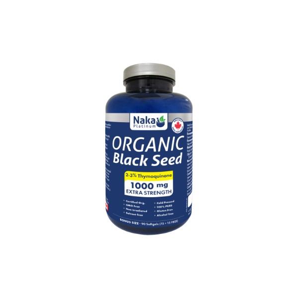 Naka Platinum Organic Black Seed 1,000mg Extra Strength - 90 Softgels
