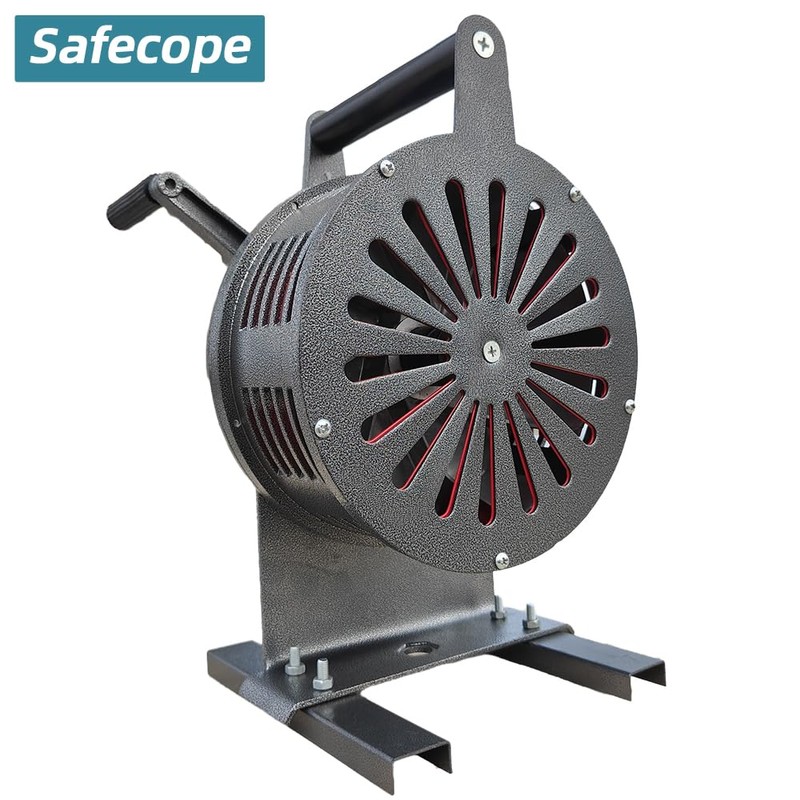 Hand Crank Siren, Loud Heavy Duty Tornado Siren with Pedestal/Countertop