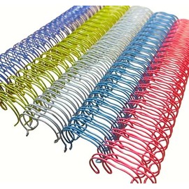 Metallic Ring Step 2:1 1 1/2 Inch 10 Strips With 21 Rings For Binding Double Loop Wire For Binding 1.5 Inches, Agendas, Notebooks (Pastel Tones)