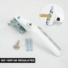 2 Heather UK White Upvc Replacement Window Handles Double Glazing