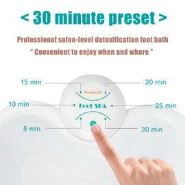 WL VnioLife Ionic Foot Bath Detox Machine with Bag, Portable Detox Foot Spa System, Ion Cleanse Detox Set for Home Beauty Salon Spa Use with Replacement Arrays, 100 Liners