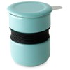 FORLIFE Curve Asian Style Porcelain Tea Cup with Infuser and
