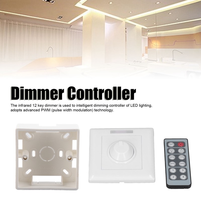 DC12‑24V Light Controller Dimmer Knob Remote Stepless Brightness Adjustment Intelligent