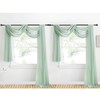 NICETOWN Voile Sheer Scarf Valances for Windows, 216" Extra Long