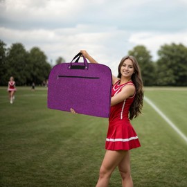 NGIL Glitter Cheer Dance and Competition Travel Companion Hanging Garment Bag for Girls (Glitter-Purple)