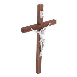 Mobestech Wooden Wall Cross Decorative Hanging Cross Unique Design for Home Church Religious Wall Decor Present for Baptisms Confirmations