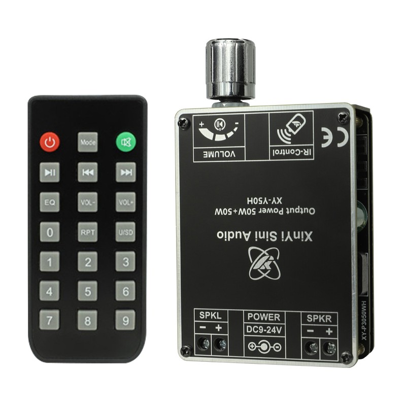 50W+50W BT 5.1 Wireless Audio Power Amplifier Portable Sound Amplifier