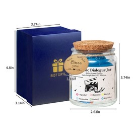 Film-Dialog in einem Glas, Glas Segen für Filmliebhaber Geschenke mit 90Pcs klassische Film-Dialoge, Geschenke für Frauen, Graduierung Geschenk, Geburtstagsgeschenk, Gebet Glas(Movie Line Jar)