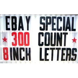 COPY CHANGE 300 Changeable Flex Letters for Portable Outdoor Marquee Signs 8" on 9" back