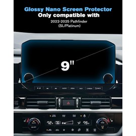WEIPIN For 2022-2025 Pathfinder (SL/Platinum) Screen Protector 9 Inch Nano Anti-Scratch Ultra-Tough Touchscreen *2 Accessories - No More Scratch&Fingerprint