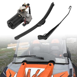 SMOTRCC UTV 12V Electric Windshield Wiper Motor Kit with 16" Wiper Blade and 16" Wiper Arm, Compatible with Polaris Ranger RZR 570/900/1000, Compatible with Can-Am Defender, Maverick X3