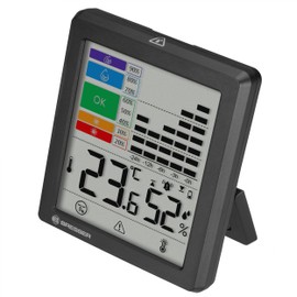 Bresser Thermo-Hygrometer with Mould Warning, Colour Indicator, Room Climate Manager, Measures Temperature and Humidity, Flu/Heat Alarm, Graphic Moisture History, 95 x 85 x 21 mm