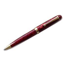 Onishi Manufacturing KK12 Ballpoint Pen, Acetate, Crimson, Thick Shaft