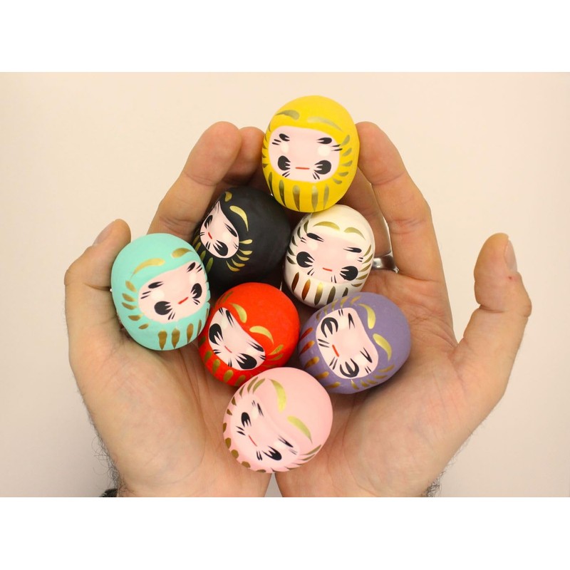 EDOYA Daruma Dolls (Set of 7) Japanese Good Luck Fortune