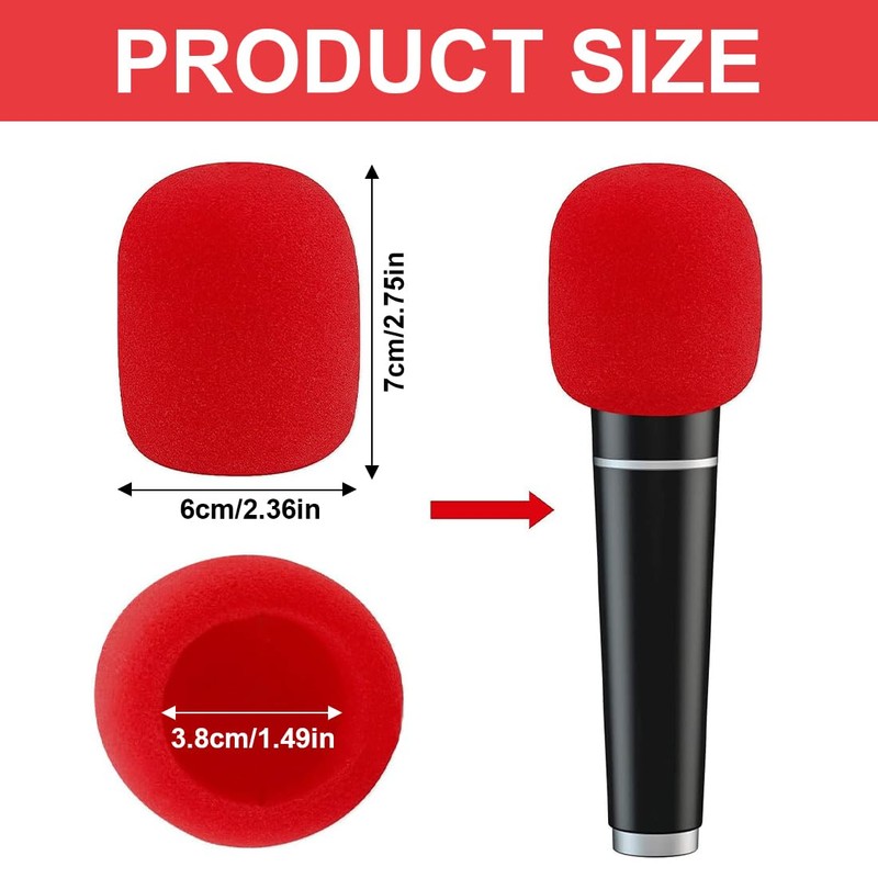 UEAVOID Pack of 6 Microphone Windscreen Microphone Cover Universal Foam