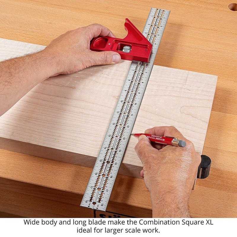 Combination and Double Woodworking Tools Adjustable Woodworkers Edge Rule for