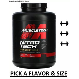 Muscletech Nitro Tech 100% Whey Gold French Vanilla Cream, Strawberry Shortcake - 2 lbs French Vanilla Cream