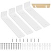 Pack of 4 Shelf Brackets, White, 200 mm Shelf Wall