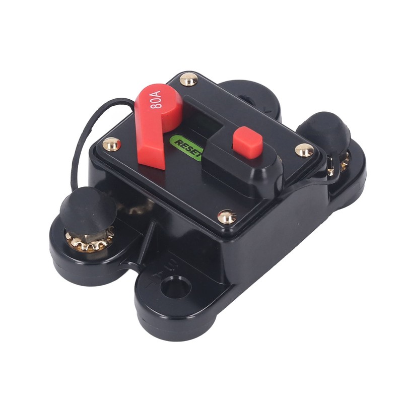 Circuit Breaker Manual Reset 1/4in Overcurrent Protection DC 12‑48V for
