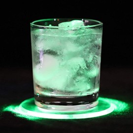 LED Coasters 6 Pack LED Light Coasters Light Up Coasters LED Cocktail Coasters LED Flash Light Cups Matte Acrylic Wine Coasters Light Bars Clubs (Multi Color)