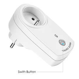 DEWIN Remote Control Sockets, Pack of 5, Smart Wireless Control, Wall Sockets, Switch, Sockets, Compatible EU Plug with 2 Remote Controls