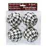 Houndstooth Christmas Ornaments (12 Pack)! Classic Black and White Check